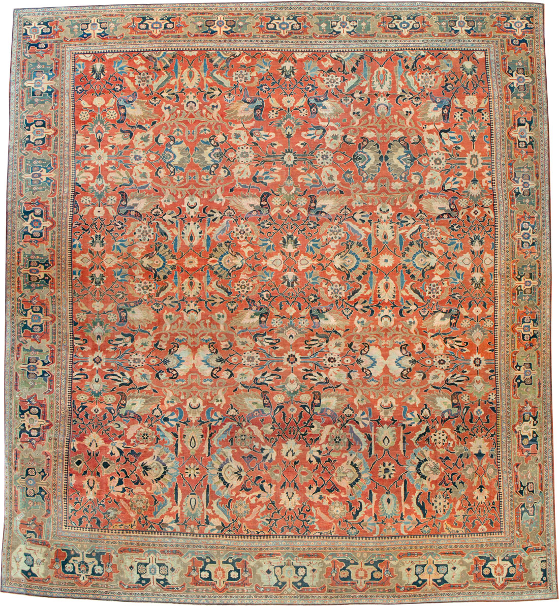 Antique Persian Mahal Carpet, No.23863 - Galerie Shabab