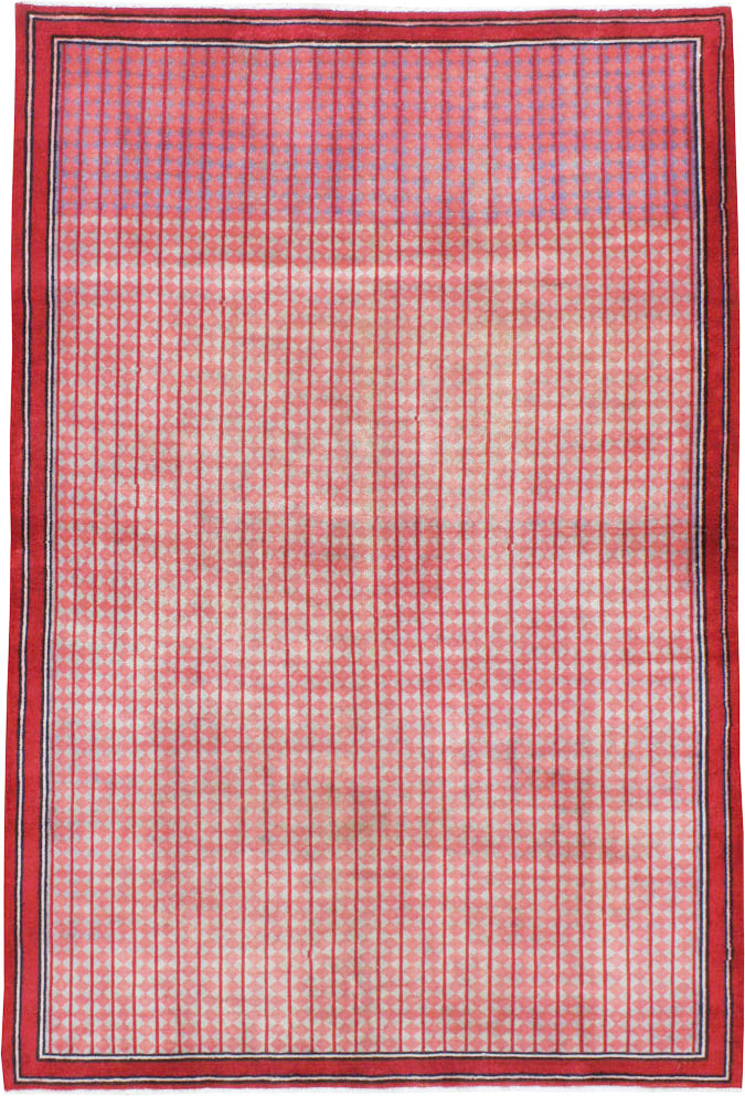 Vintage Persian Kashan Modernist Rug, No.23889 - Galerie Shabab