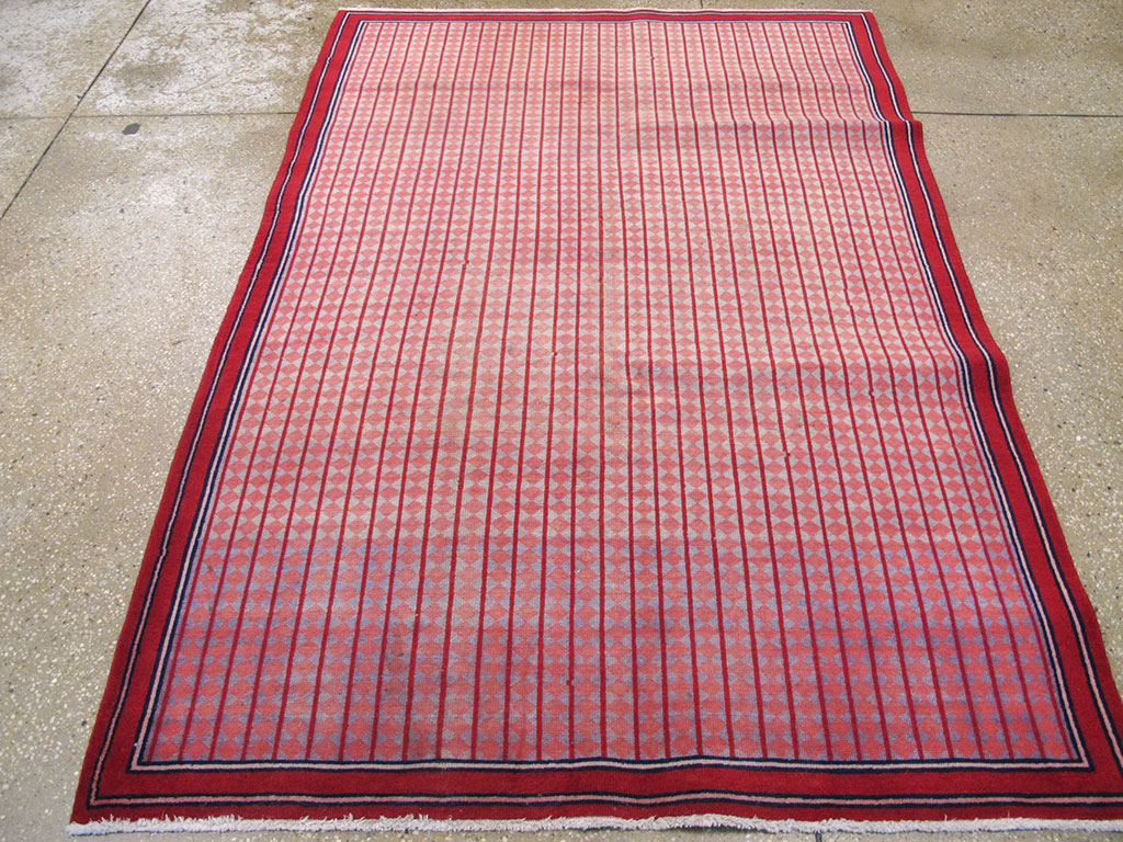 Vintage Persian Kashan Modernist Rug, No.23889 - Galerie Shabab