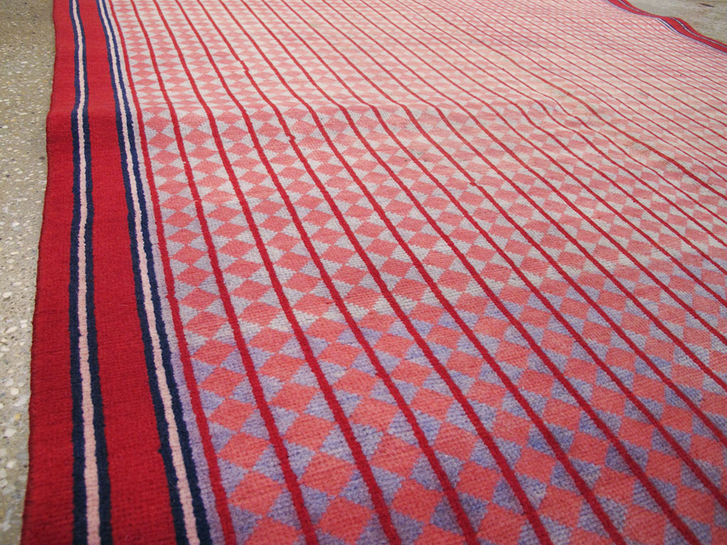 Vintage Persian Kashan Modernist Rug, No.23889 - Galerie Shabab