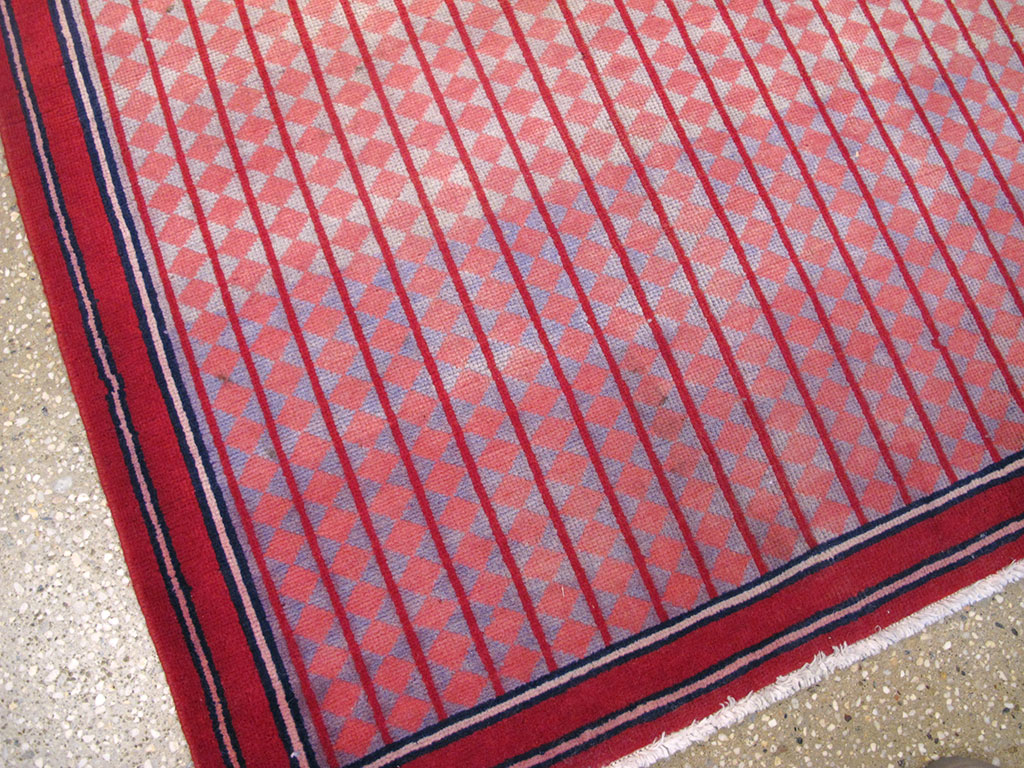 Vintage Persian Kashan Modernist Rug, No.23889 - Galerie Shabab