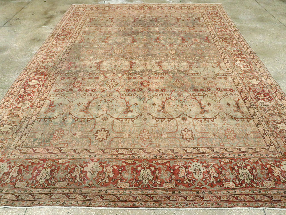Antique Persian Tabriz Room Size Carpet, No.23905 - Galerie Shabab