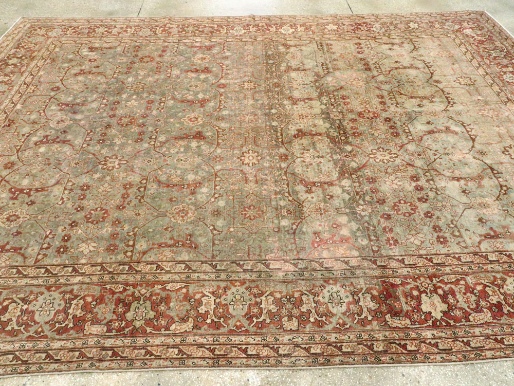Antique Persian Tabriz Room Size Carpet, No.23905 - Galerie Shabab