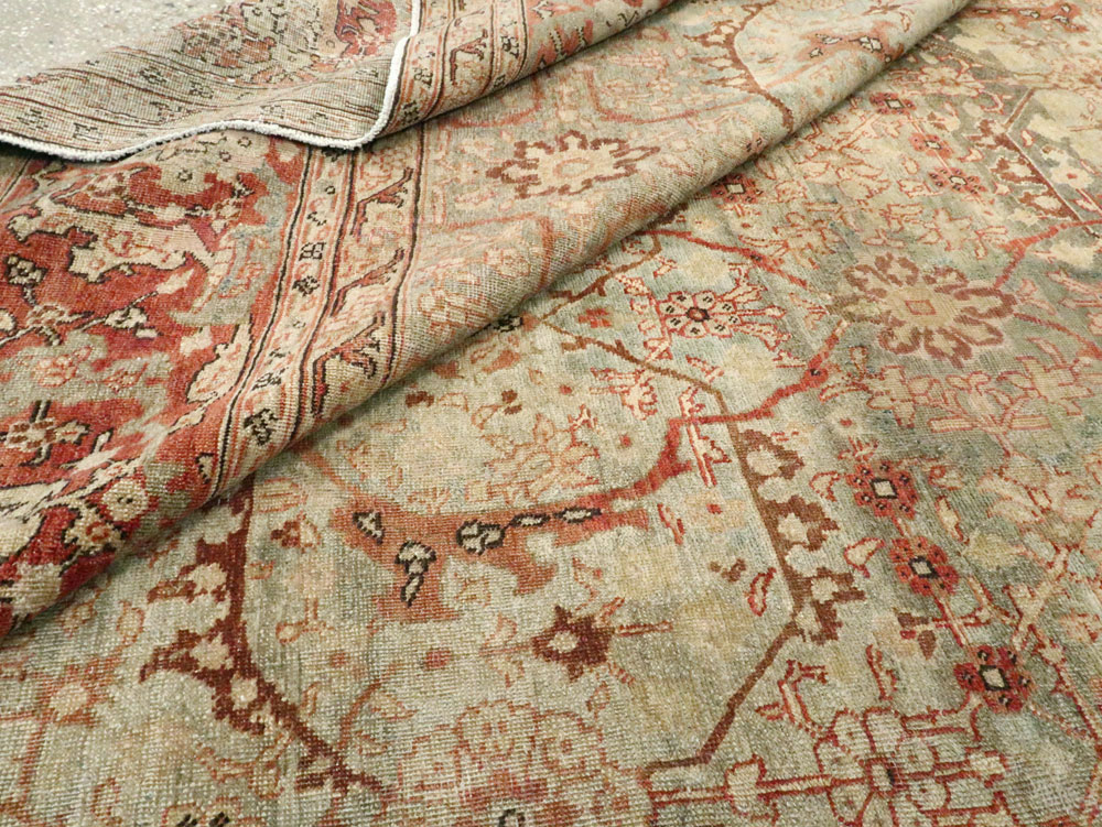 Antique Persian Tabriz Room Size Carpet, No.23905 - Galerie Shabab