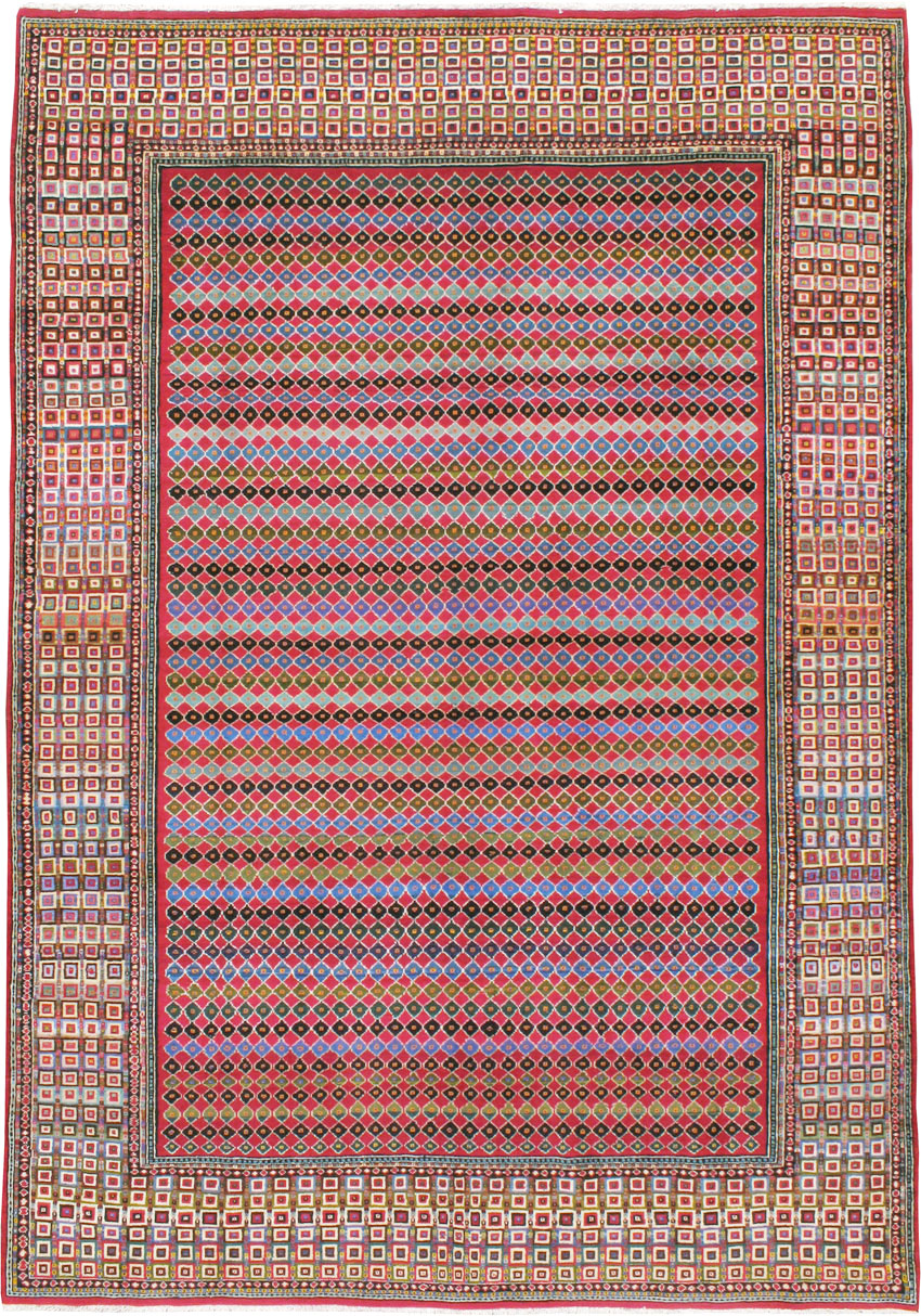 Vintage Persian Mashad Modernist Carpet, No.23914 - Galerie Shabab