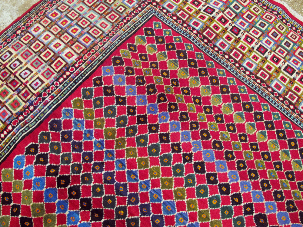 Vintage Persian Mashad Modernist Carpet, No.23914 - Galerie Shabab