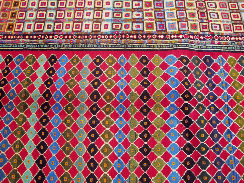 Vintage Persian Mashad Modernist Carpet, No.23914 - Galerie Shabab