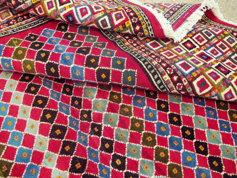 Vintage Persian Mashad Modernist Carpet, No.23914 - Galerie Shabab