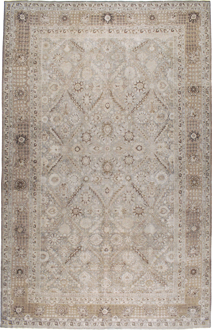 Antique Persian Tabriz Large Carpet, No.23918 - Galerie Shabab