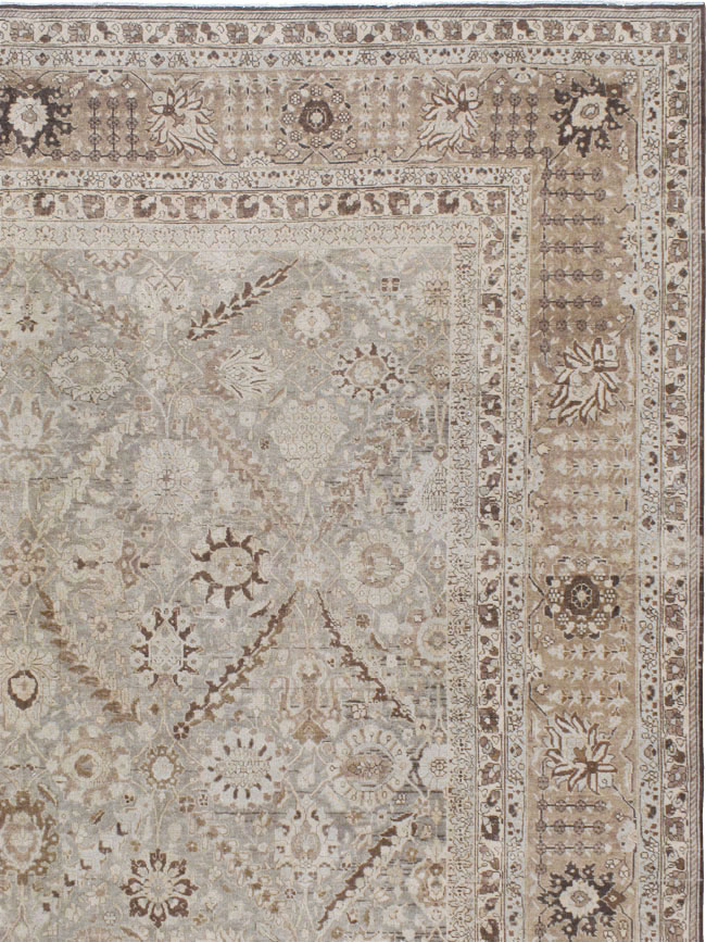 Antique Persian Tabriz Large Carpet, No.23918 - Galerie Shabab