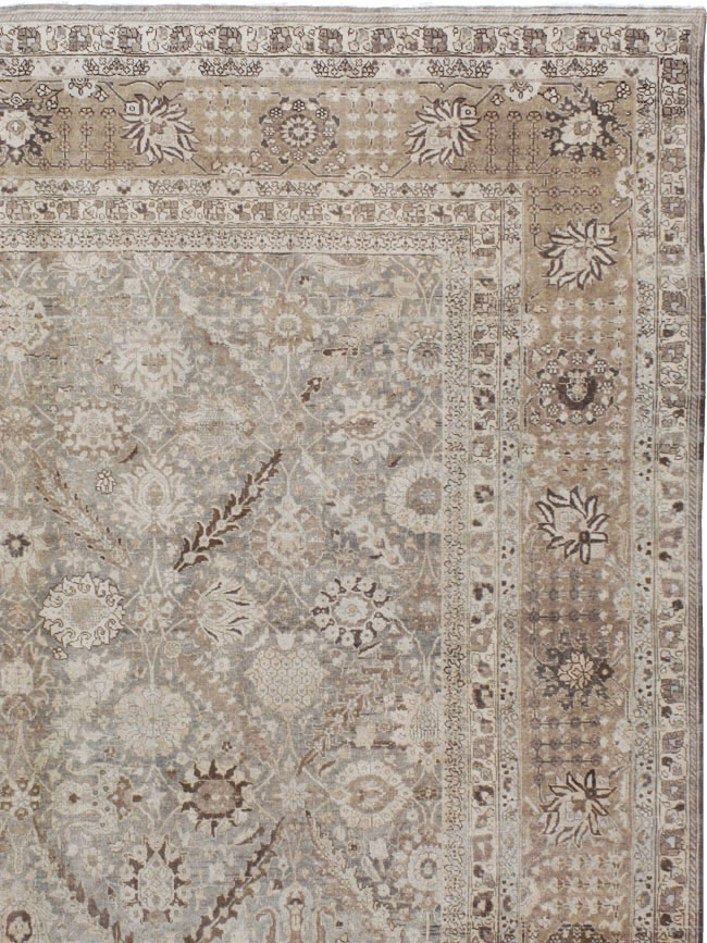 Antique Persian Tabriz Large Carpet, No.23918 - Galerie Shabab