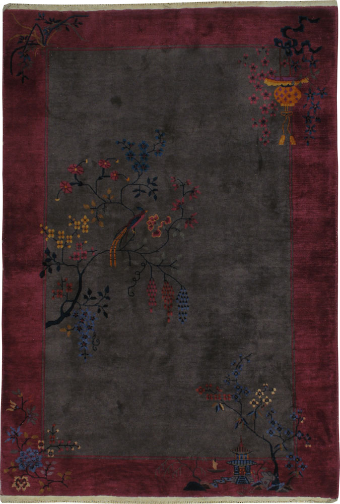Antique Chinese Art Deco Rug, No.23920 - Galerie Shabab