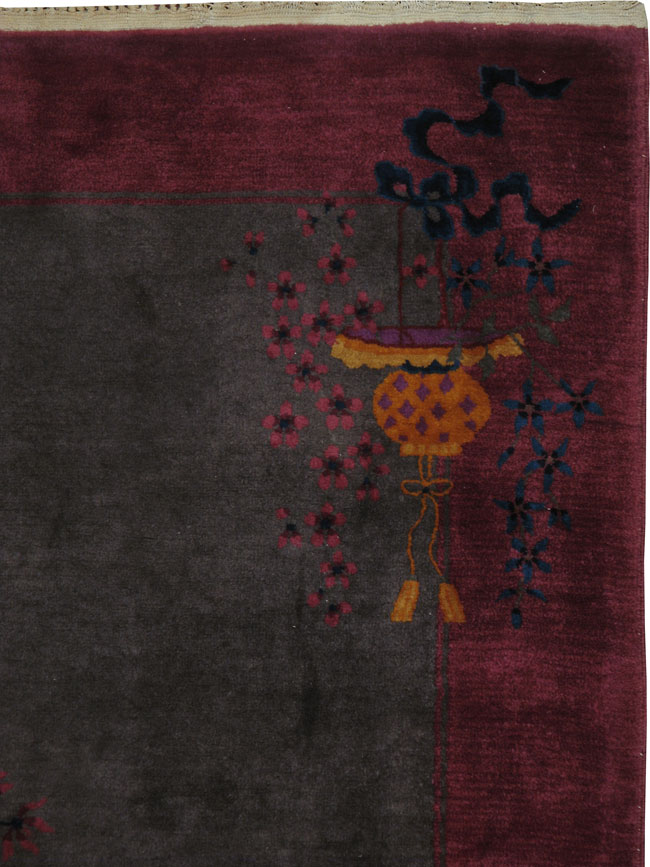 Antique Chinese Art Deco Rug, No.23920 - Galerie Shabab