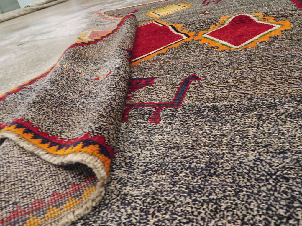 Vintage Persian Gabbeh Rug, No.23928 - Galerie Shabab
