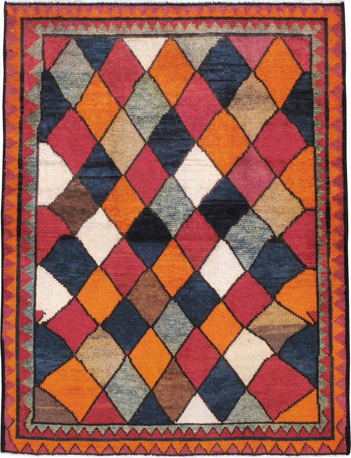 Vintage Persian Gabbeh Rug, No.23929 - Galerie Shabab
