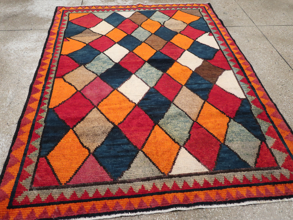 Vintage Persian Gabbeh Rug, No.23929 - Galerie Shabab