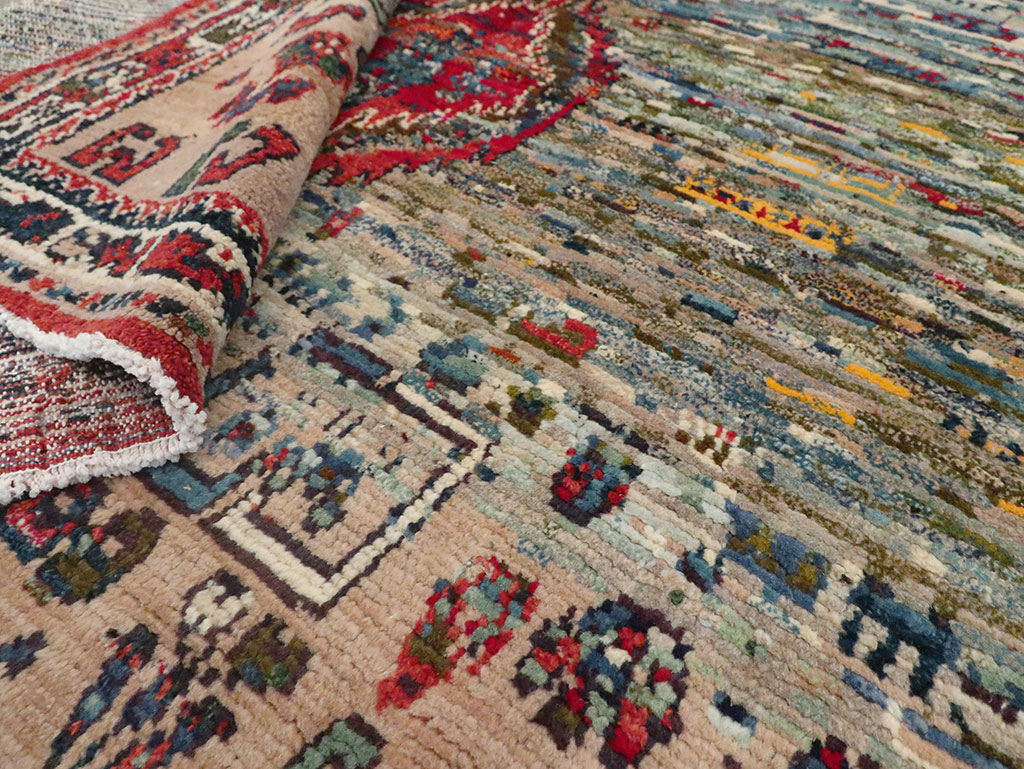 Vintage Persian Gabbeh Square Rug, No.23955 - Galerie Shabab