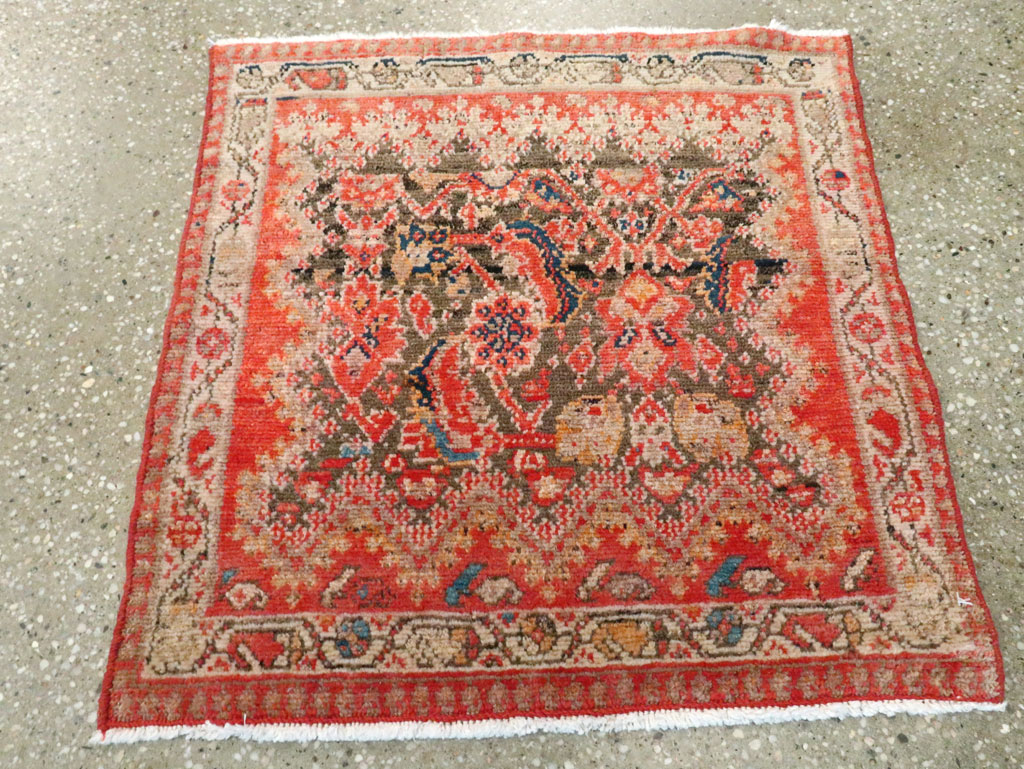 Antique Persian Malayer Square Rug (Pair: 1 of 2), No.23959 - Galerie Shabab
