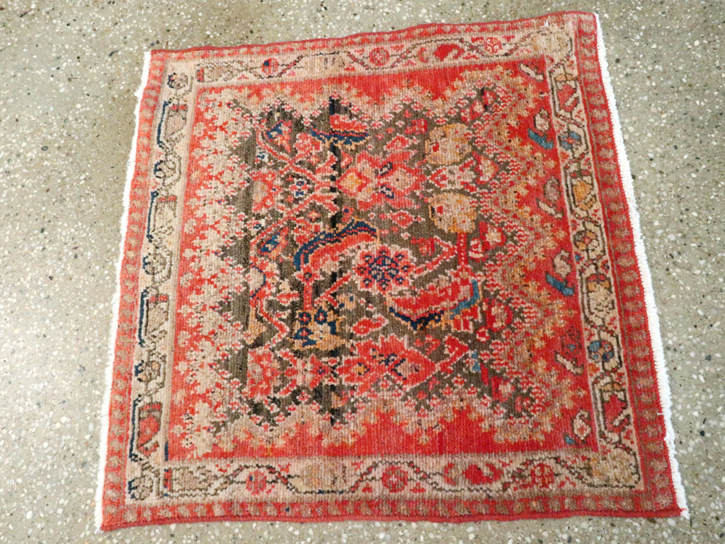 Antique Persian Malayer Square Rug (Pair: 1 of 2), No.23959 - Galerie Shabab