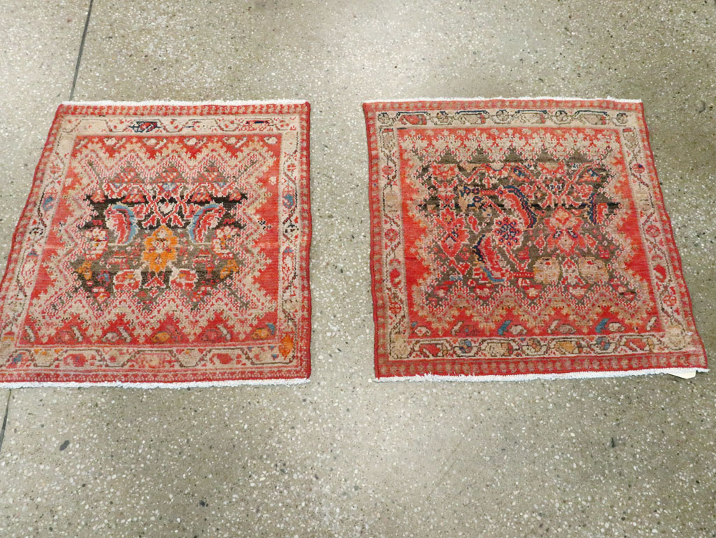 Antique Persian Malayer Square Rug (Pair: 1 of 2), No.23959 - Galerie Shabab