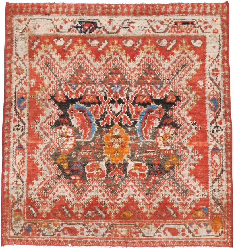 Antique Persian Malayer Square Rug (Pair: 2 of 2), No.23960 - Galerie Shabab