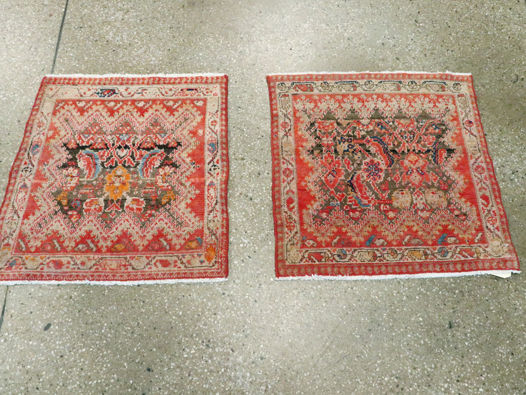 Antique Persian Malayer Square Rug (Pair: 2 of 2), No.23960 - Galerie Shabab