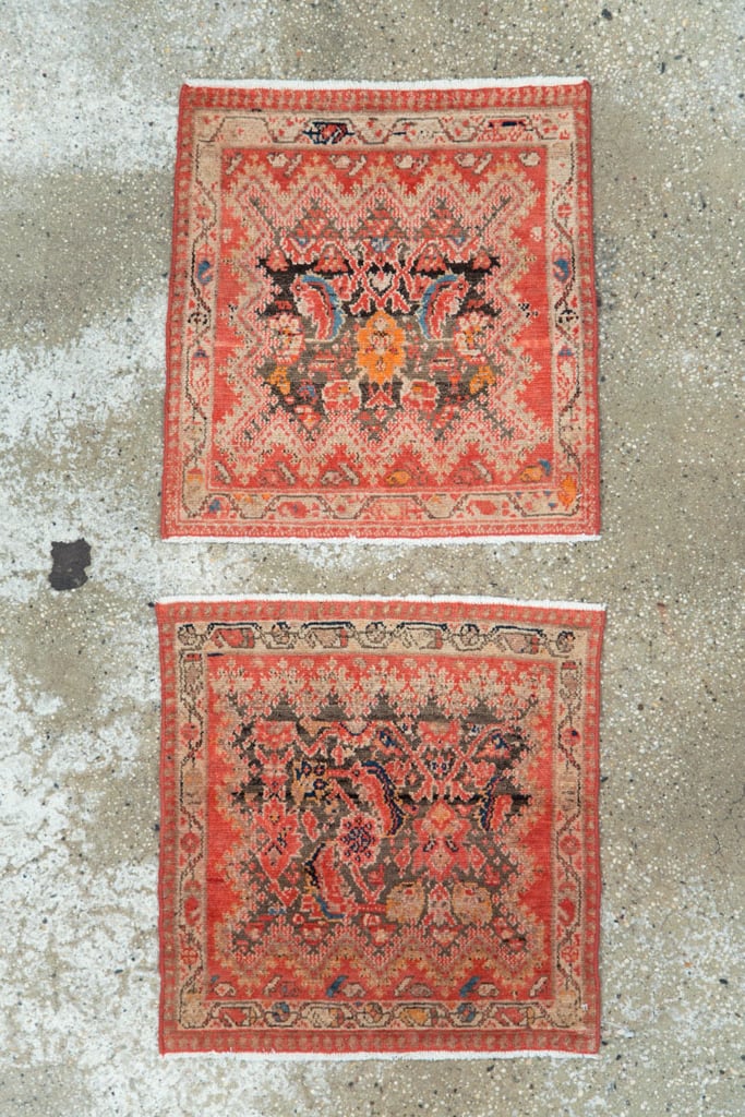 Antique Persian Malayer Square Rug (Pair: 2 of 2), No.23960 - Galerie Shabab