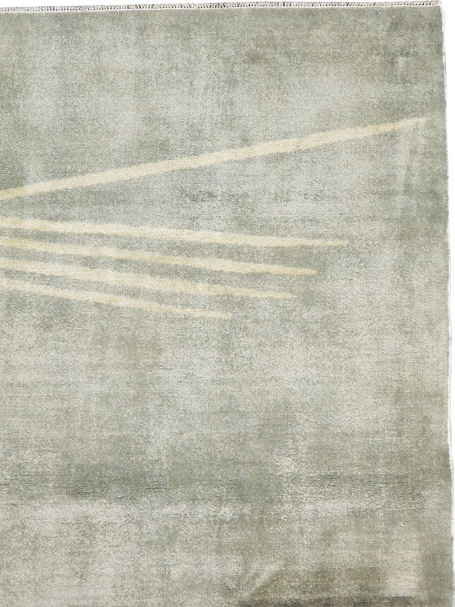 Vintage Persian Mashad Modernist Rug, No.23966 - Galerie Shabab