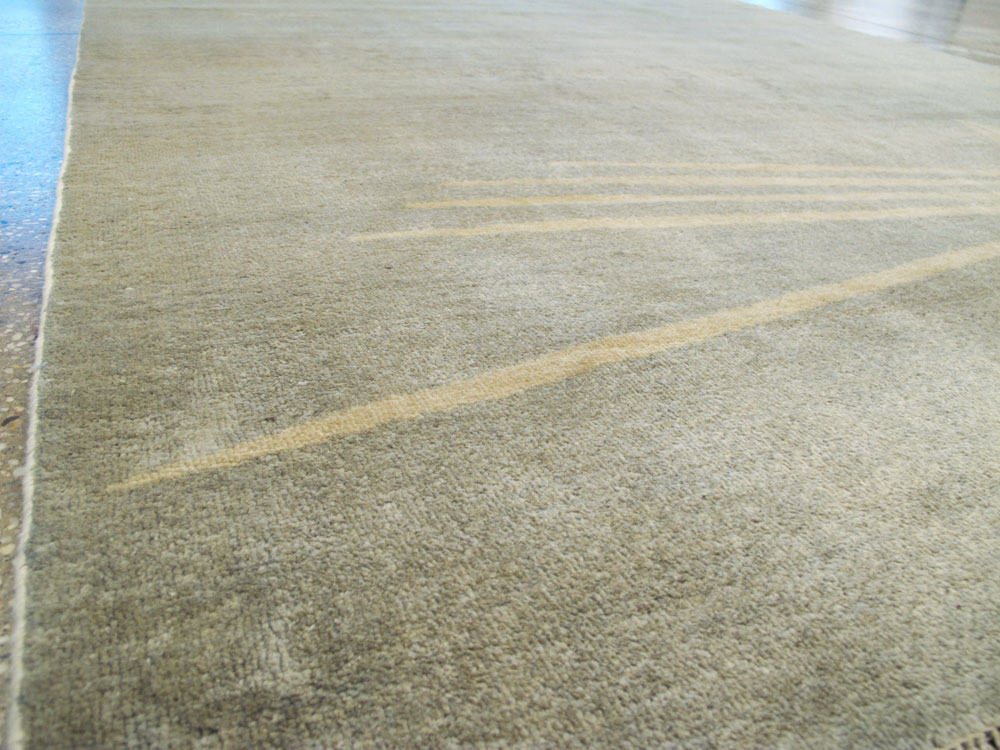 Vintage Persian Mashad Modernist Rug, No.23966 - Galerie Shabab