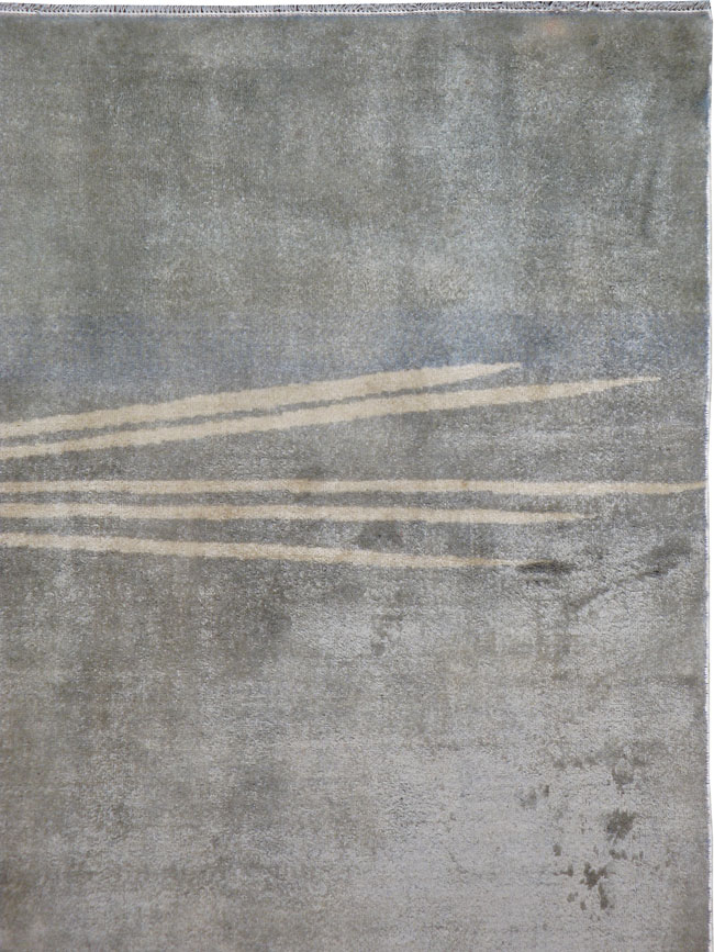 Vintage Mashad Modernist Rug, No.23967 - Galerie Shabab