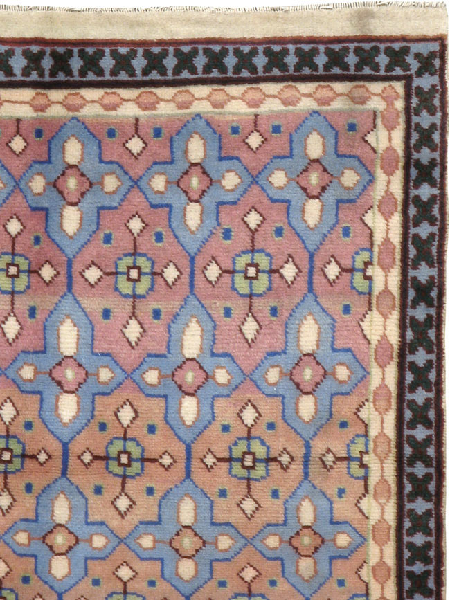 Vintage Persian Kashan Modernist Rug, No.23972 - Galerie Shabab