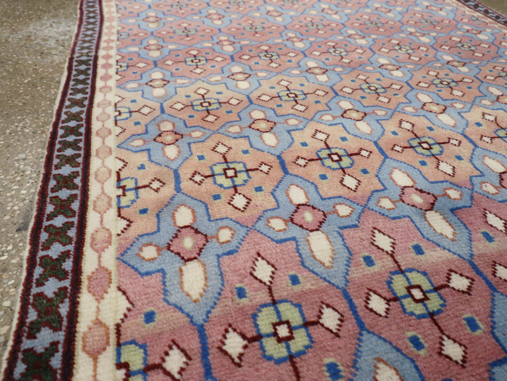 Vintage Persian Kashan Modernist Rug, No.23972 - Galerie Shabab