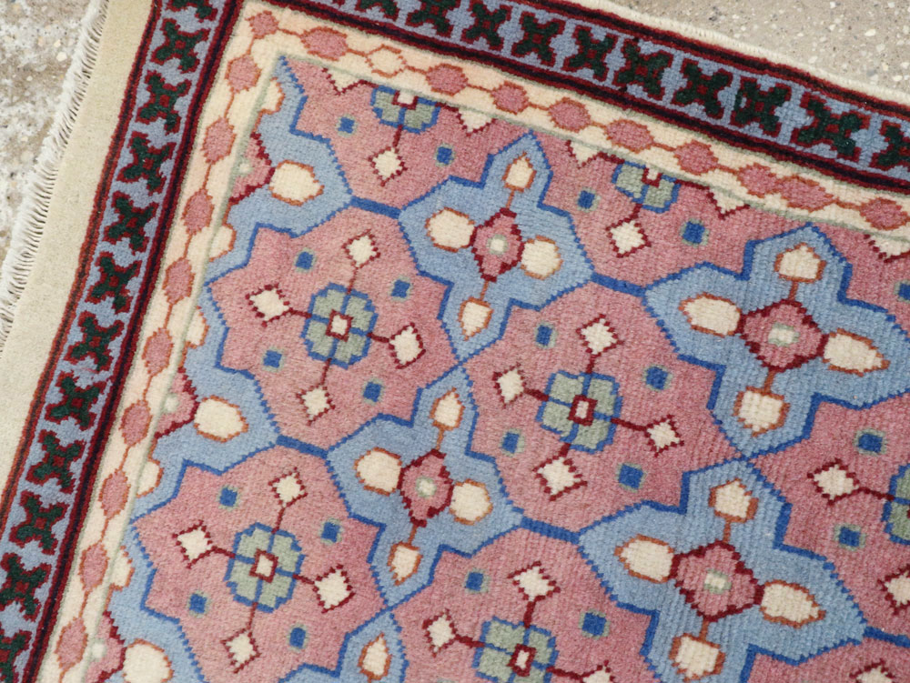 Vintage Persian Kashan Modernist Rug, No.23972 - Galerie Shabab