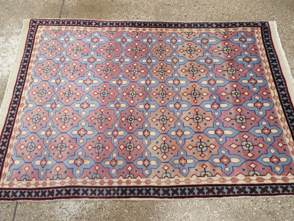 Vintage Persian Kashan Modernist Rug, No.23972 - Galerie Shabab
