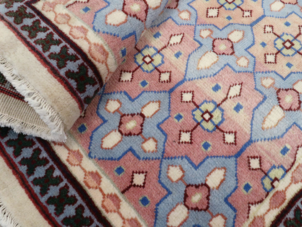 Vintage Persian Kashan Modernist Rug, No.23972 - Galerie Shabab