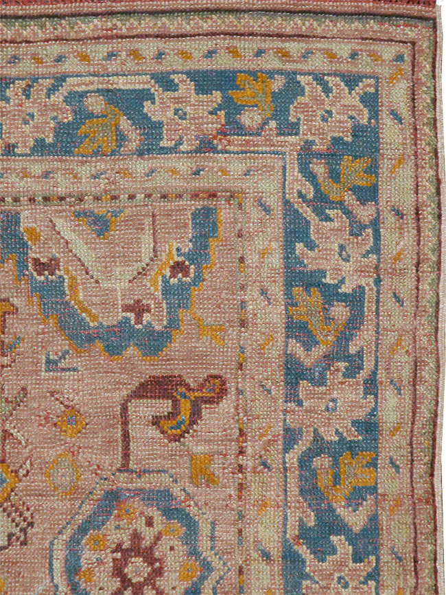 Antique Turkish Oushak Square Rug, No.23998 - Galerie Shabab