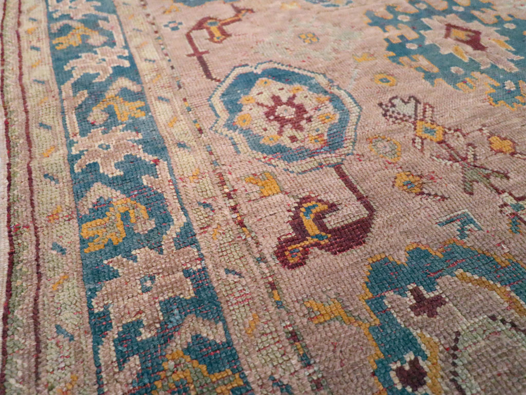 Antique Turkish Oushak Square Rug, No.23998 - Galerie Shabab