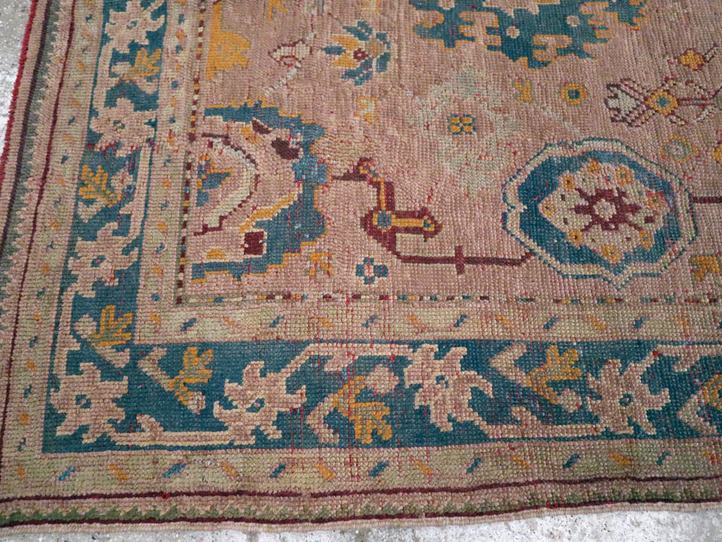 Antique Turkish Oushak Square Rug, No.23998 - Galerie Shabab