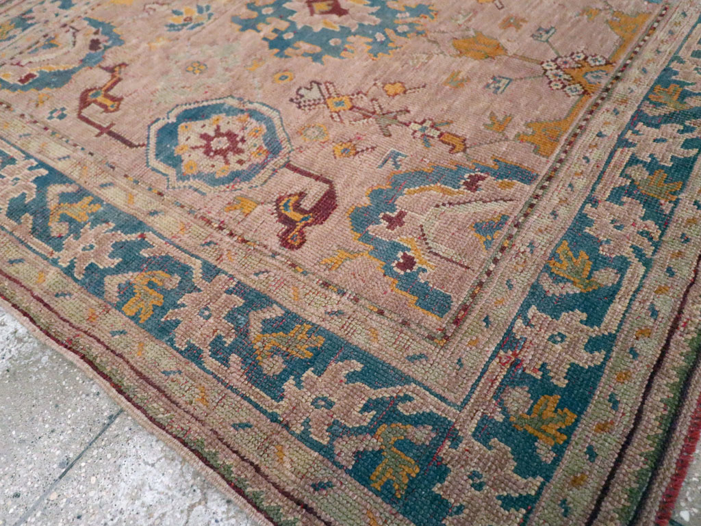 Antique Turkish Oushak Square Rug, No.23998 - Galerie Shabab