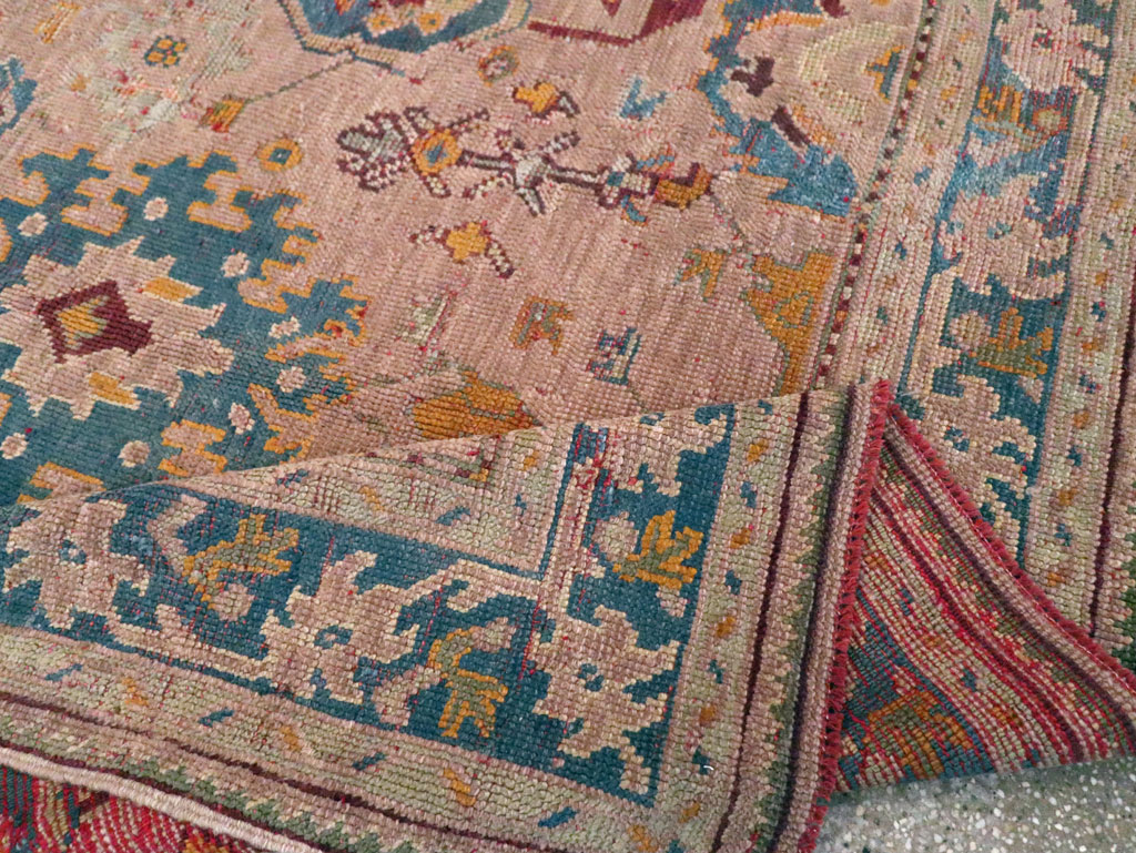 Antique Turkish Oushak Square Rug, No.23998 - Galerie Shabab