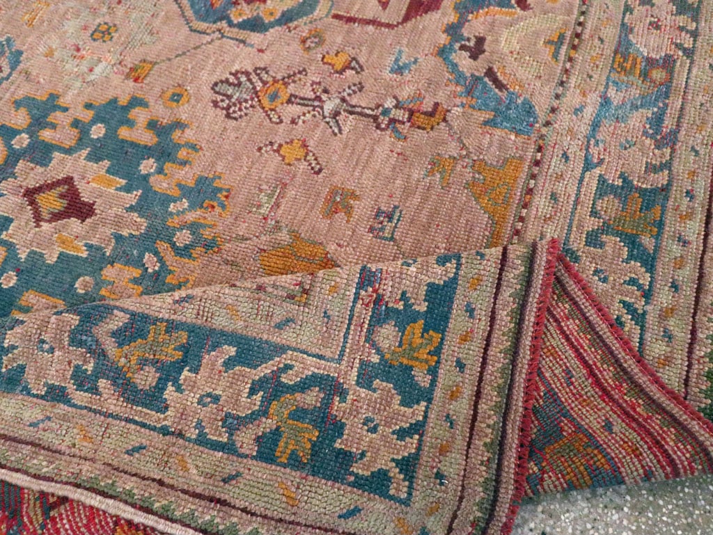 Antique Turkish Oushak Square Rug, No.23998 - Galerie Shabab