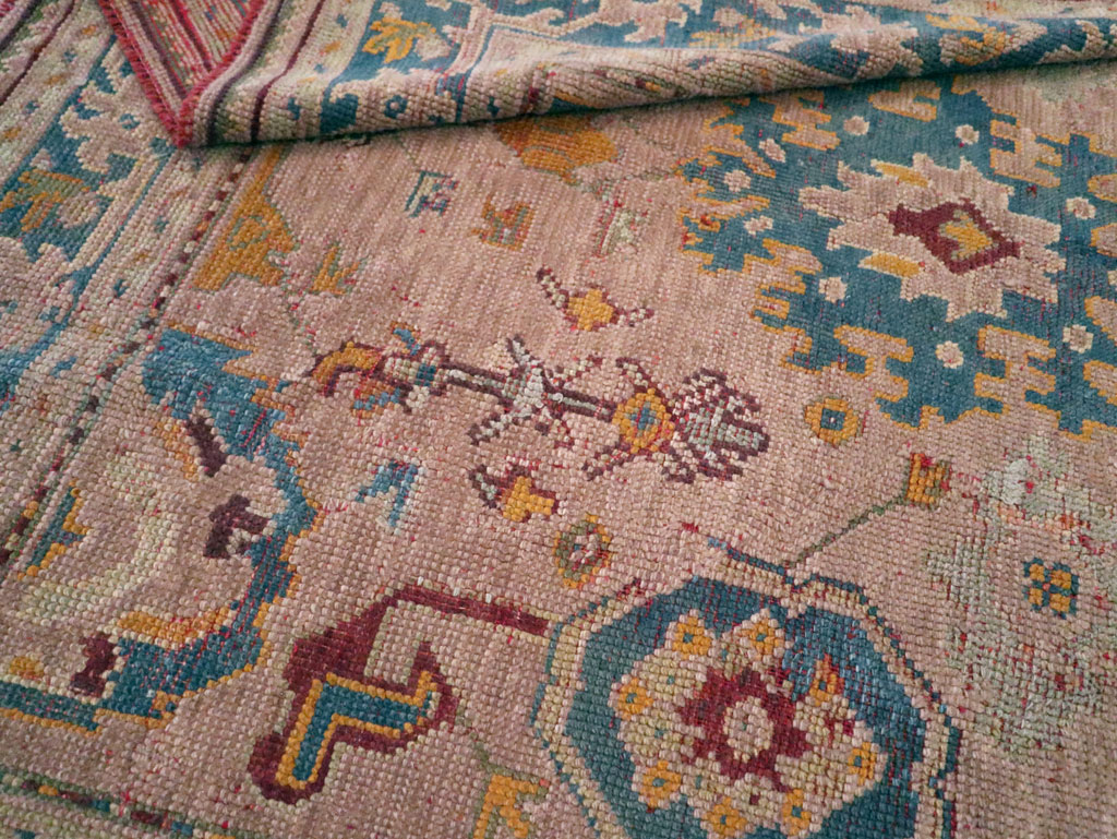 Antique Turkish Oushak Square Rug, No.23998 - Galerie Shabab