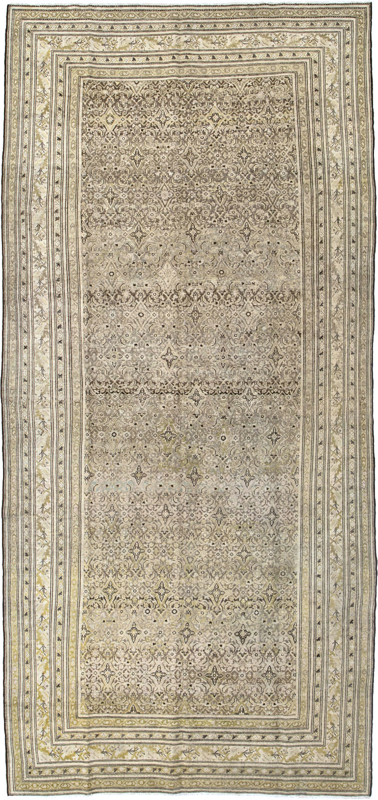 Antique Persian Malayer Gallery Carpet, No.24000 - Galerie Shabab