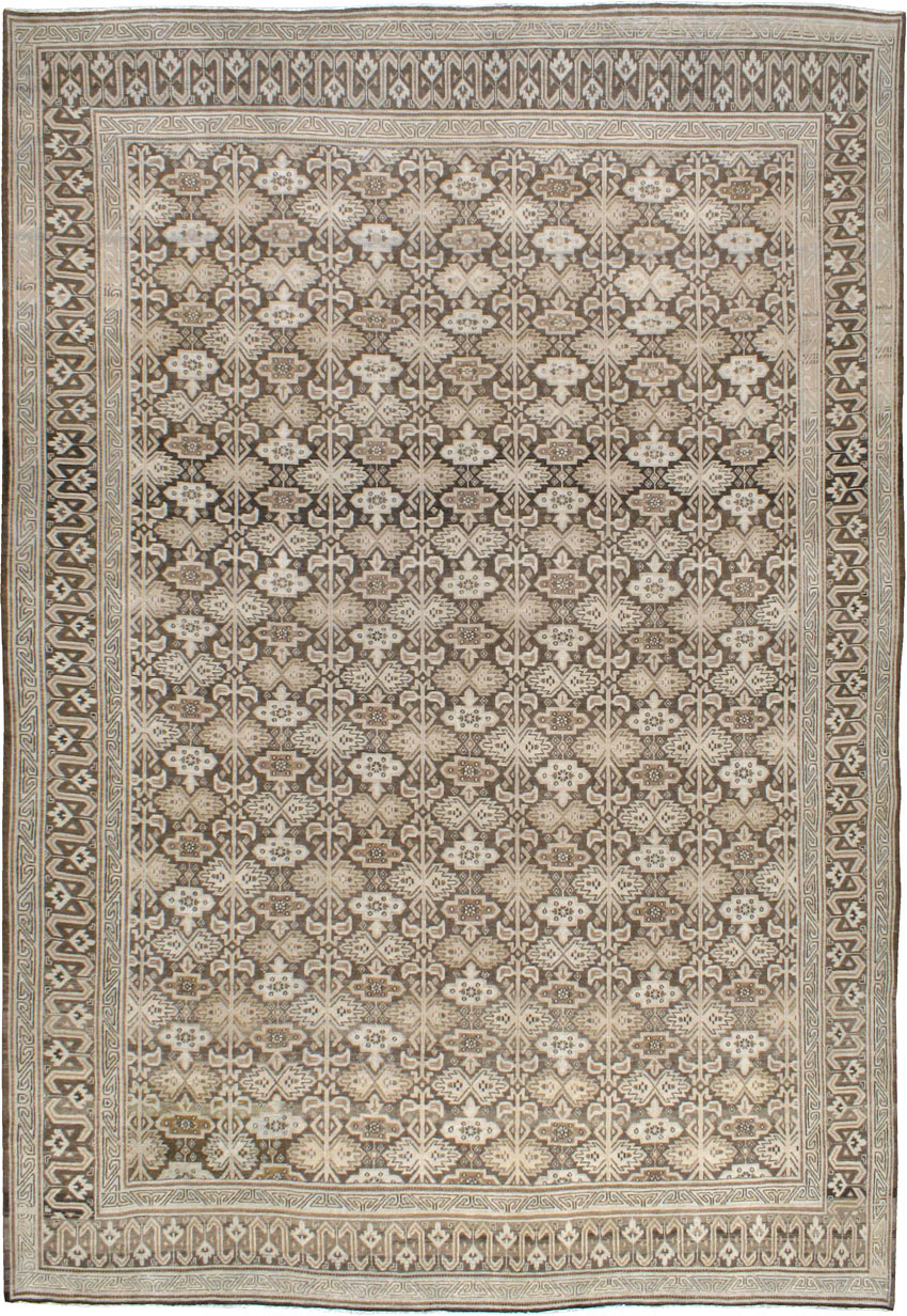 Vintage Persian Mashad Carpet, No.24004 - Galerie Shabab