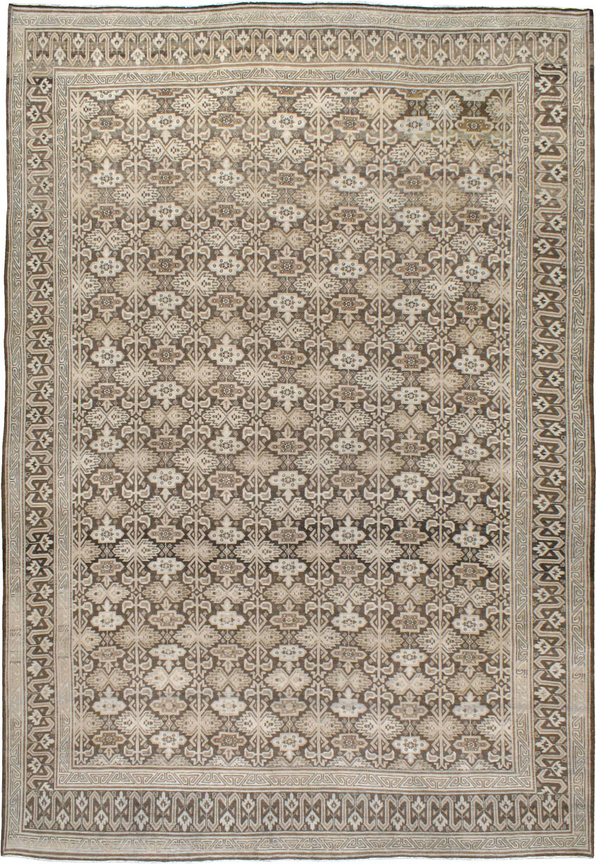 Vintage Persian Mashad Carpet, No.24004 - Galerie Shabab