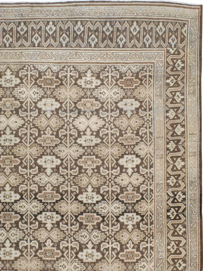 Vintage Persian Mashad Carpet, No.24004 - Galerie Shabab