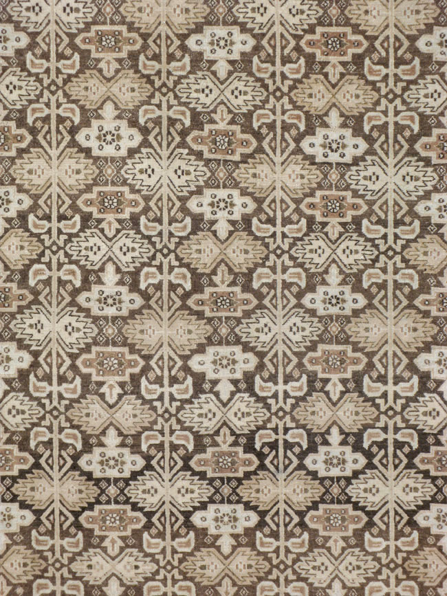 Vintage Persian Mashad Carpet, No.24004 - Galerie Shabab