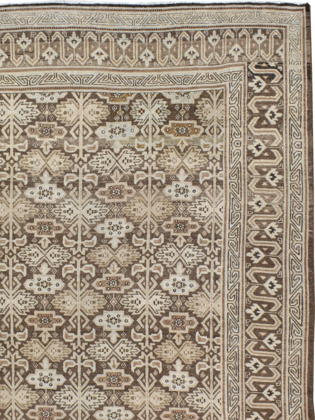 Vintage Persian Mashad Carpet, No.24004 - Galerie Shabab
