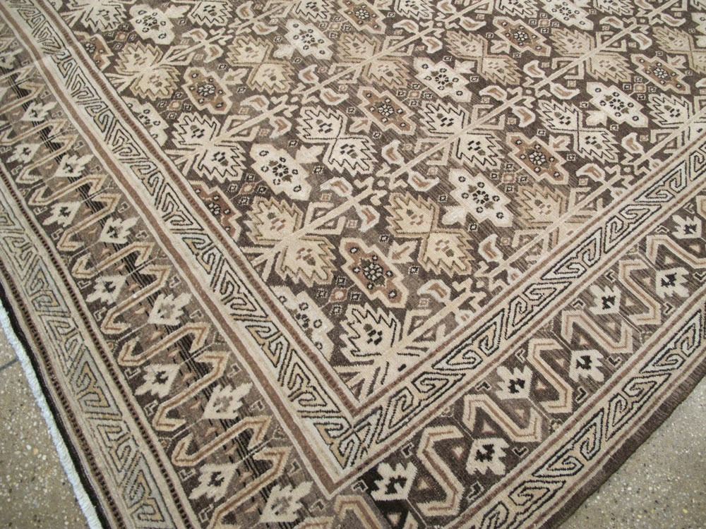 Vintage Persian Mashad Carpet, No.24004 - Galerie Shabab