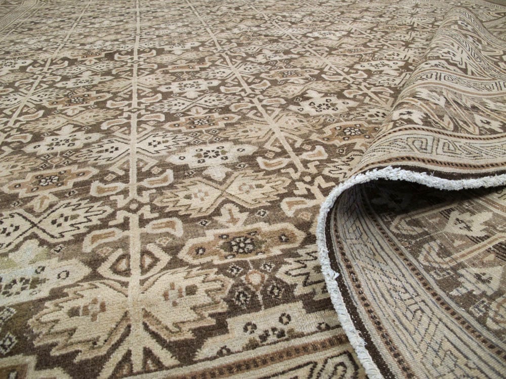 Vintage Persian Mashad Carpet, No.24004 - Galerie Shabab